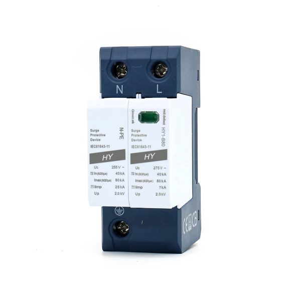 Lightning Surge Protector for Electronic Equipment AC T2 2P Max 40KA Imax for Solar System Surge Arrester in Carton