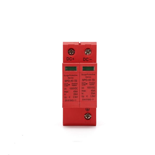800V 1000V 1500V DPS Solar PV DC SPD Lightning Protection Surge Protector Arrester Device with Imax 40ka Surge Protection