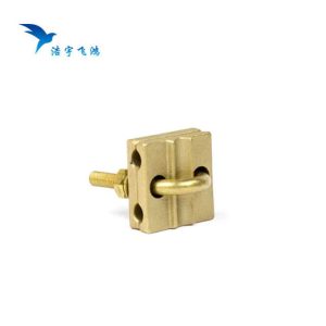 High Conductivity Brass U-Type Electric Grounding Connection Earth Rod Clamp Grounding Earth Clamps