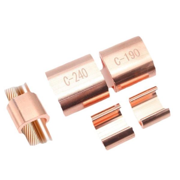 C-Type Copper Clamp Clips Double Wire Matching Cable Glands with Tin for Cable Branches