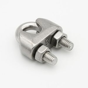 304 Stainless Steel Wire Rope Collet M2-24 Calender Steel Clip Cable Glands with Stainless Steel Clip Rope Buckle
