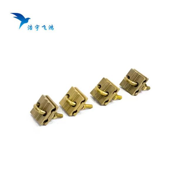 High Conductivity Brass U-Type Electric Grounding Connection Earth Rod Clamp Grounding Earth Clamps - Image 2