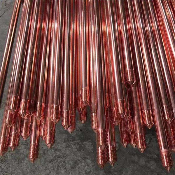 Copper Earthing Rods 1/2" 5/8" 3/4" Copper Zinc Plated Ground Rods Steel with Copper Clad Steel Material Earthing Rod - Image 2