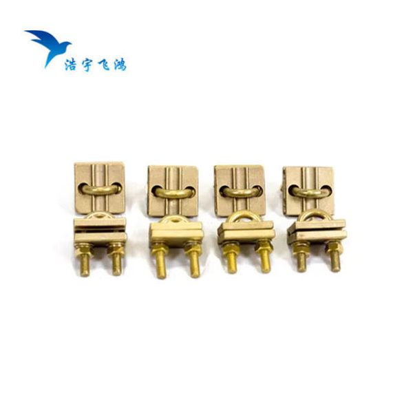 High Conductivity Brass U-Type Electric Grounding Connection Earth Rod Clamp Grounding Earth Clamps - Image 3