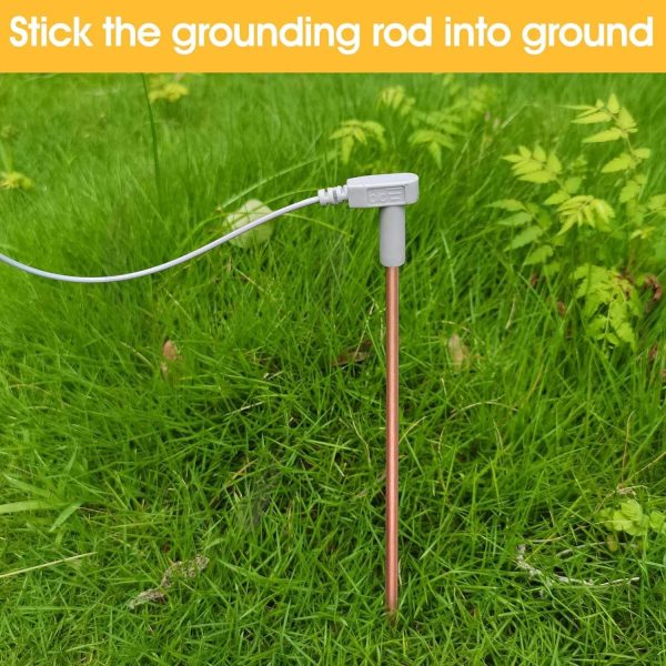 40ft Copper Portable Kit Great Earth-Connected Easy-to-Use Grounding Mat Lightning Protection & Earthing Grounding Sheet - Image 4