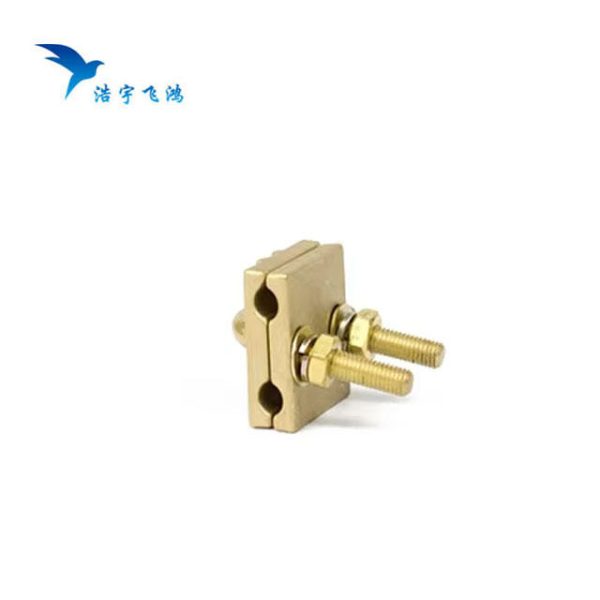 High Conductivity Brass U-Type Electric Grounding Connection Earth Rod Clamp Grounding Earth Clamps - Image 4