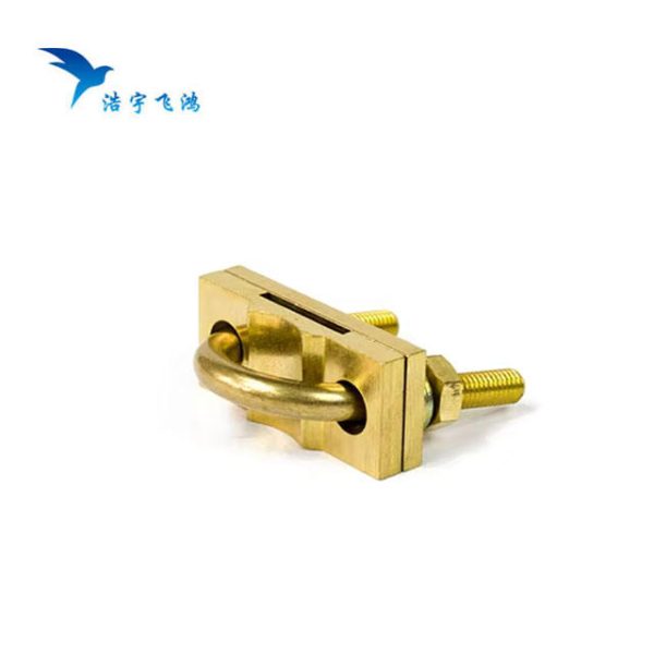 High Conductivity Brass U-Type Electric Grounding Connection Earth Rod Clamp Grounding Earth Clamps - Image 5