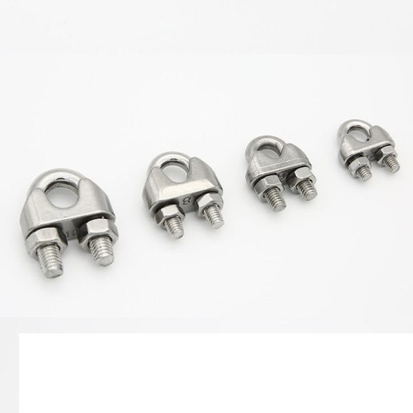 304 Stainless Steel Wire Rope Collet M2-24 Calender Steel Clip Cable Glands with Stainless Steel Clip Rope Buckle - Image 5