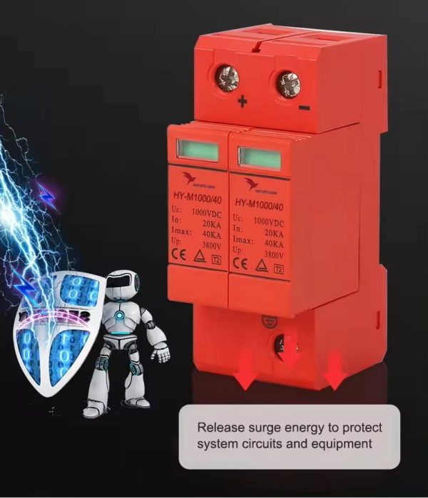 2p 1000v Dc Spd Surge Protector Solar Pv Protection Devices 20ka 40ka 60ka 80ka Thunder Peak Suppressor - Image 5