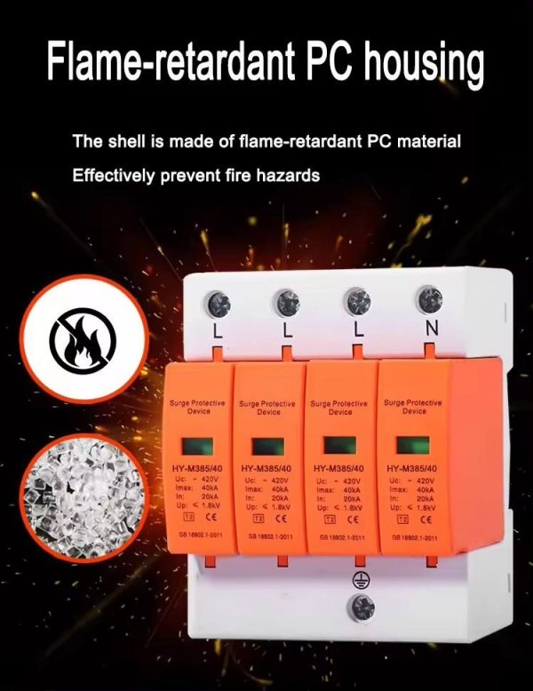 2P DC Photovoltaic Lightning Protector Low-Voltage T2 Surge Arrester Device 40KA Surge Protective Voltage Surge Management - Image 5