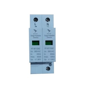 110V 40KA Single-Phase T2 Power Surge Protector Lightning Arrester SPD Devices for Industrial & Solar System Surge Protection